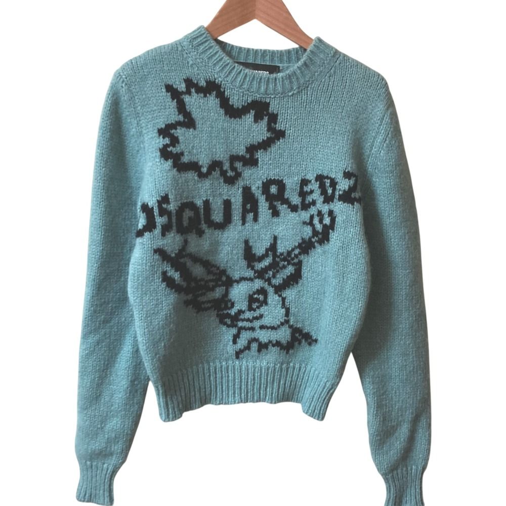 ディースクエアード アルパカニットセーター サイズＳ ブルー レディース 古着