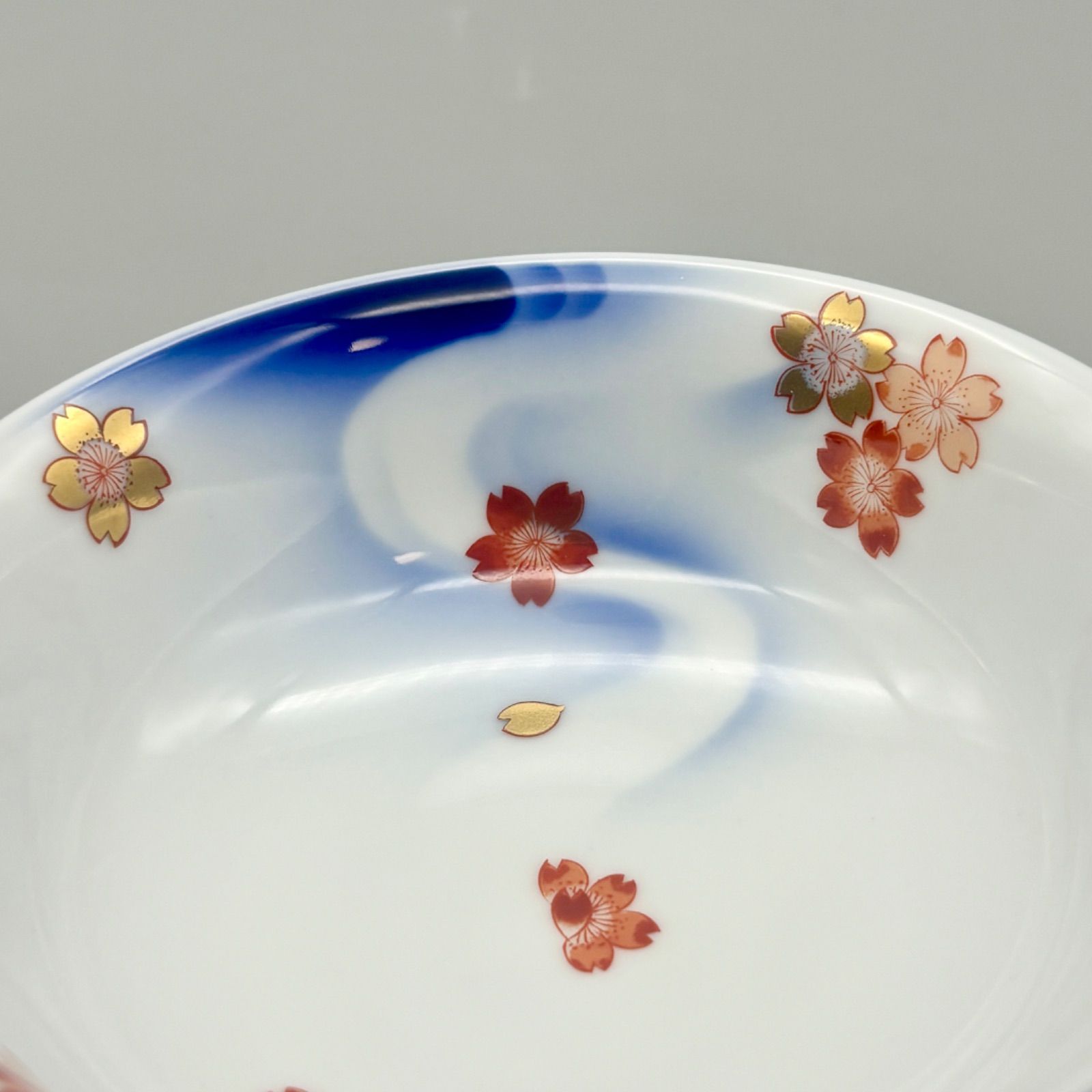 流水桜 反型組飯碗