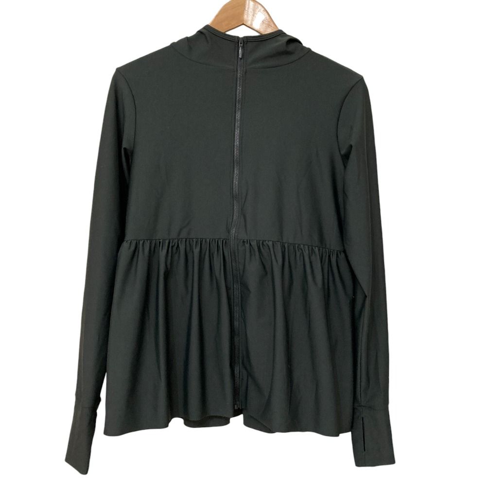 24 SS yori ヨリ UVラッシュガード ペプラムジップパーカー フーディ YR 17-24032 SP サイズF グレー レディース 古着