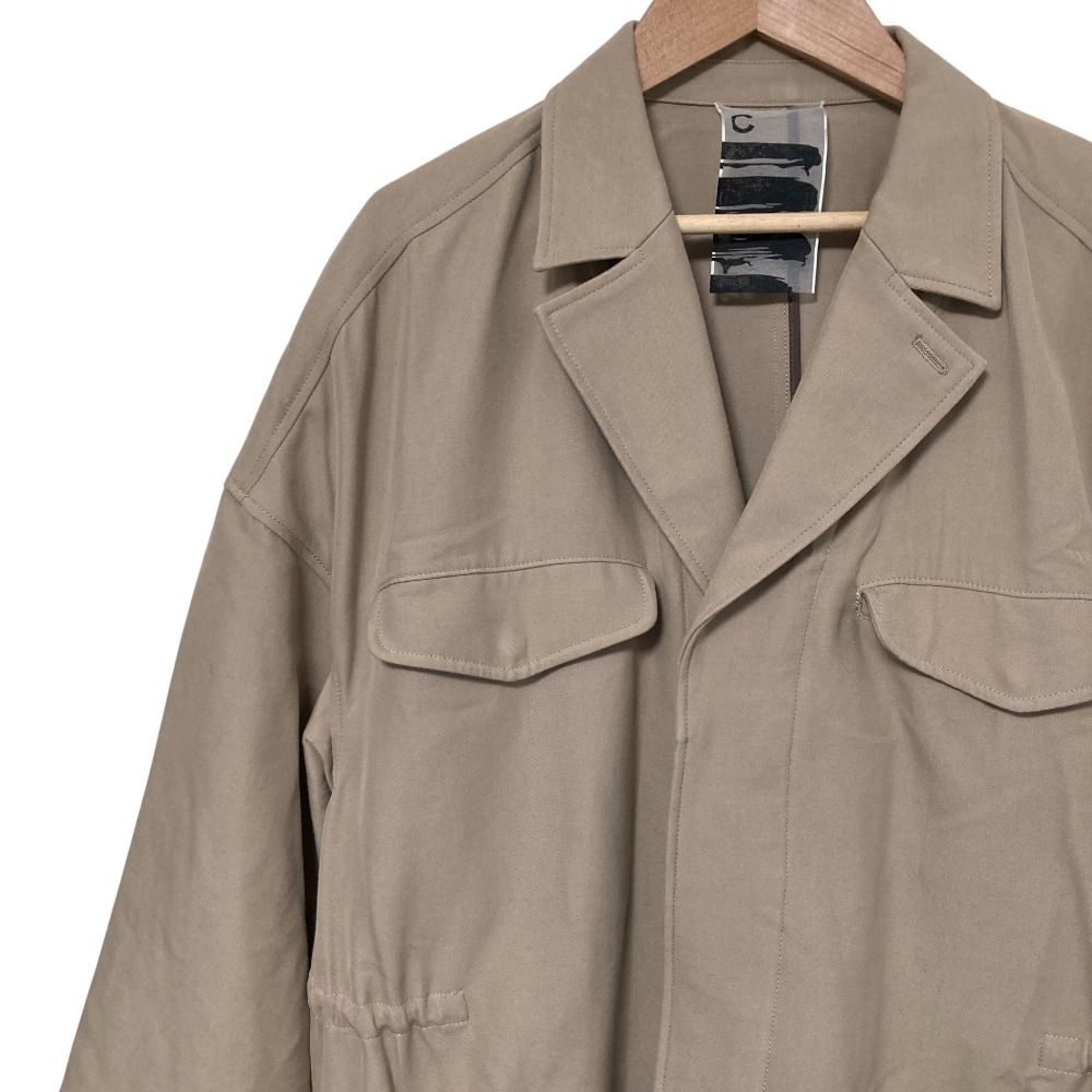 Chaos カオス　リネンブレンドベルテットコート　ロング　薄手　ベージュ　F Chaos カオス リネンブレンドベルテットコート ロング 薄手 ベージュ F