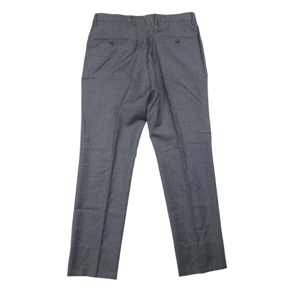 INCOTEX インコレックス スーパー100 s スリムフィット センタープレス トラウザー スラックス パンツ 46 グレー メンズ 古着