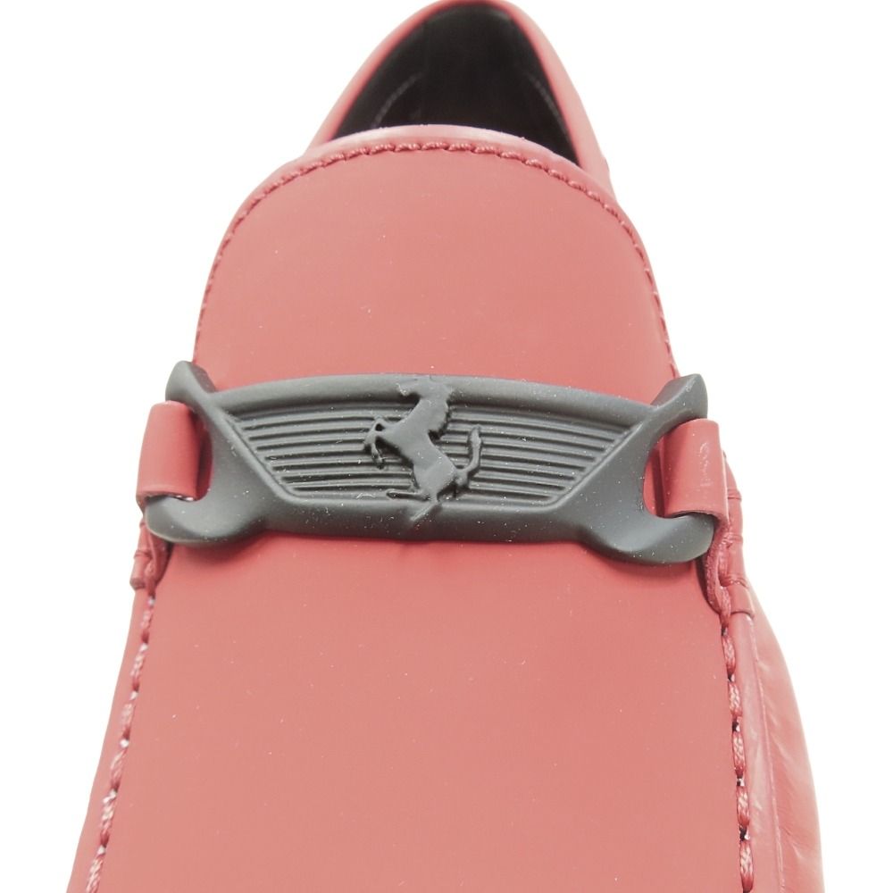  TOD S × FERRARI トッズ フェラーリ ゴンミーニ ローファー ロゴ 革靴 シューズ 5 1|2 赤 レッド メンズ 古着 ローファー ブーツ 革靴