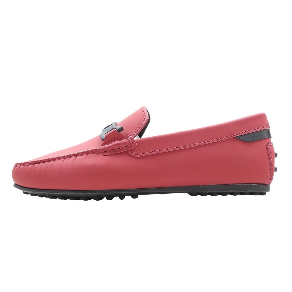 TOD S × FERRARI トッズ フェラーリ ゴンミーニ ローファー ロゴ 革靴 シューズ 5 1|2 赤 レッド メンズ 古着