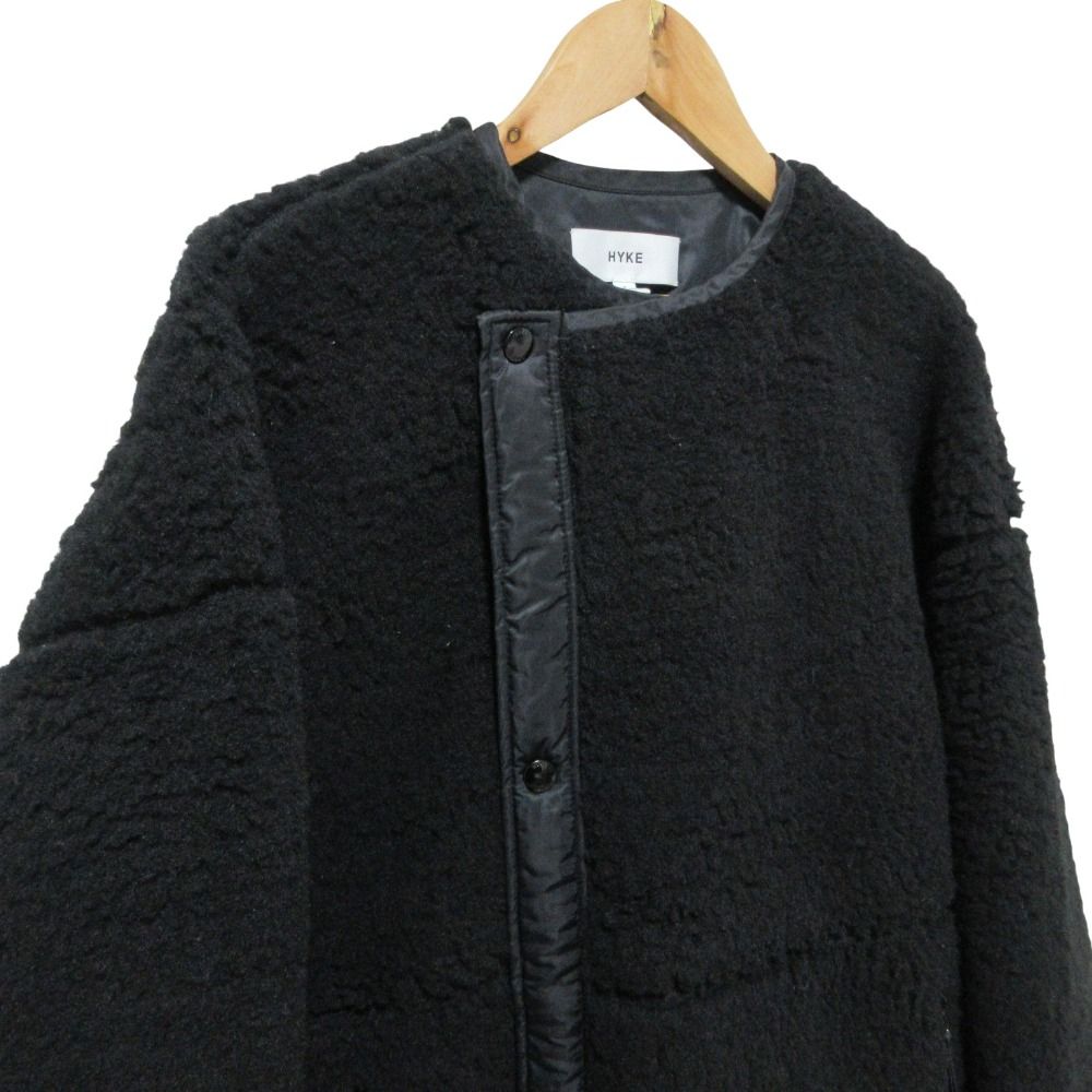 美品 HYKE ハイク FAUX SHEARLING COAT フェイクムートンコート