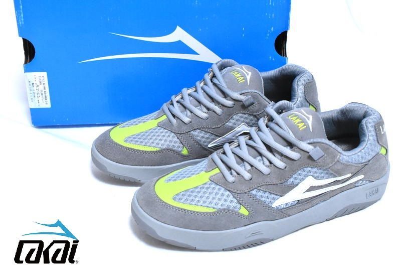 【定価1万6500円】新品 LAKAI EVO 2.0 XLK【26.5cm】【28cm】 GREY/LIME SUEDE ラカイ シューズ スニーカー