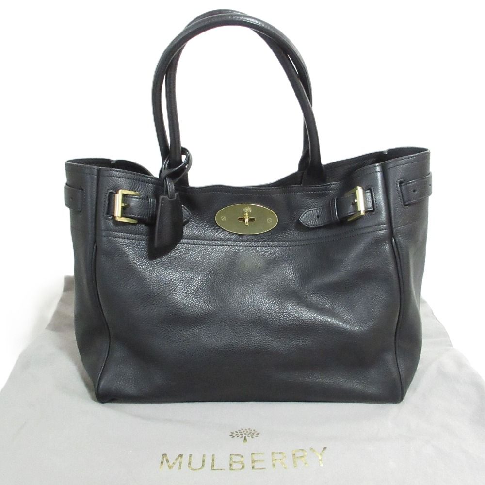 Mulberry マルベリー ベイズウォーター レザートートバッグ ブラック レディース 古着