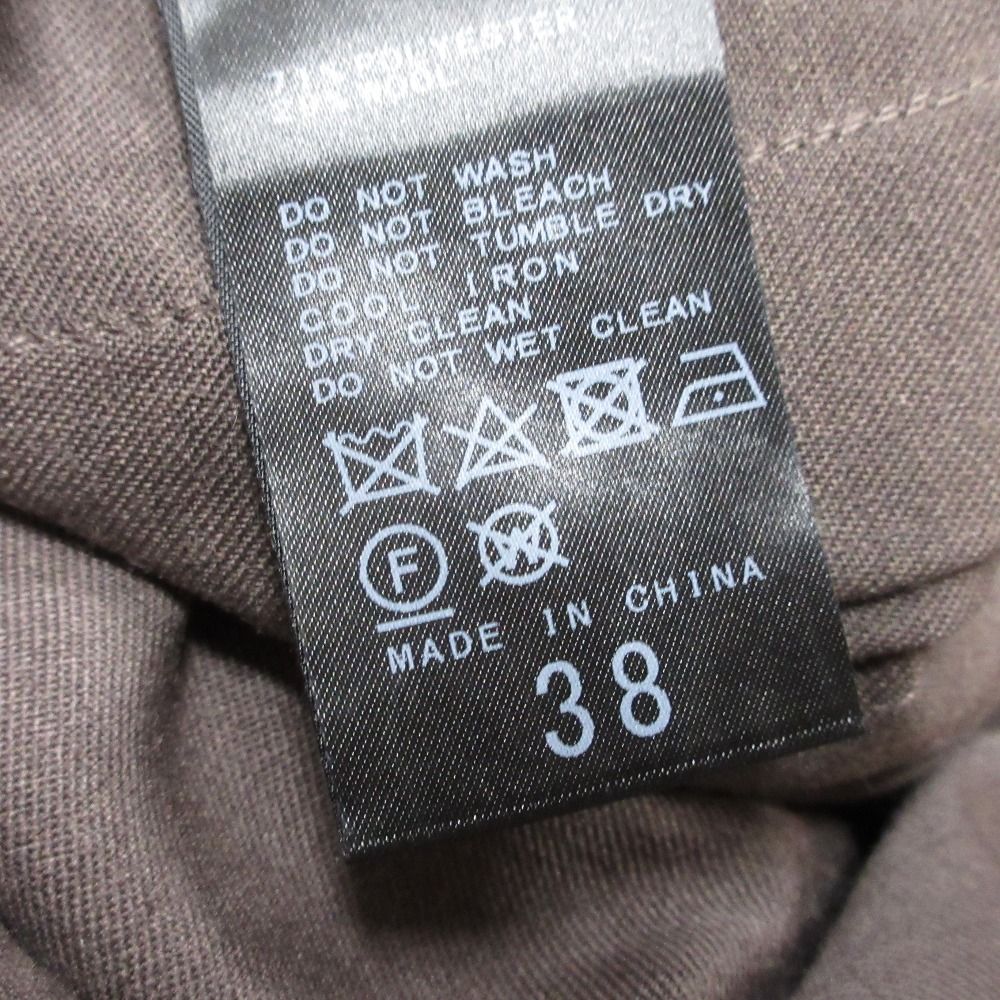  ♥ 25 SS KIARIS ＆closet キアリズ ジャーナルスタンダード別注 レイヤードプリーツパンツ 38 ブラウン レディース 古着 ワイドパンツ イージーパンツ パンツ