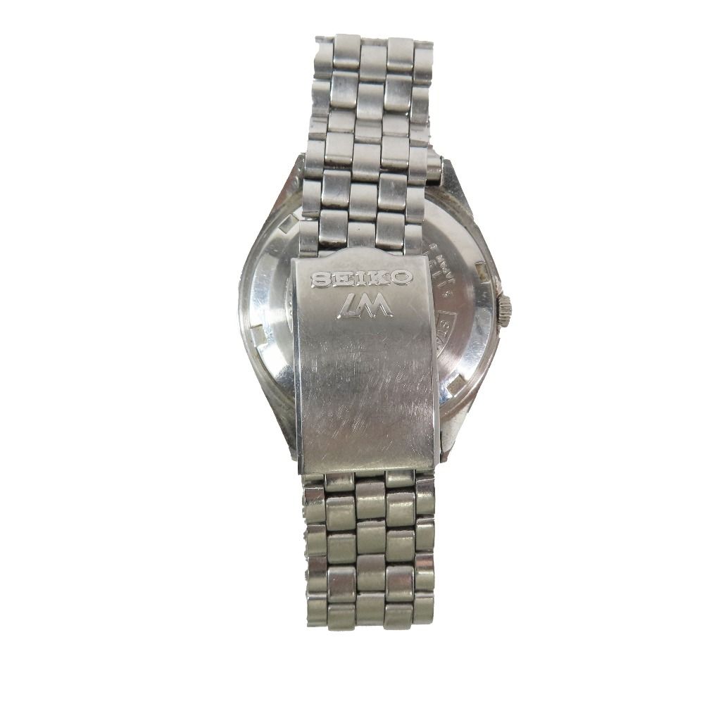 SEIKO セイコー ロードマチック 時計 ブルー文字盤 自動巻 腕時計 5606-7260 ヴィンテージ ウォッチ シルバー メンズ 古着