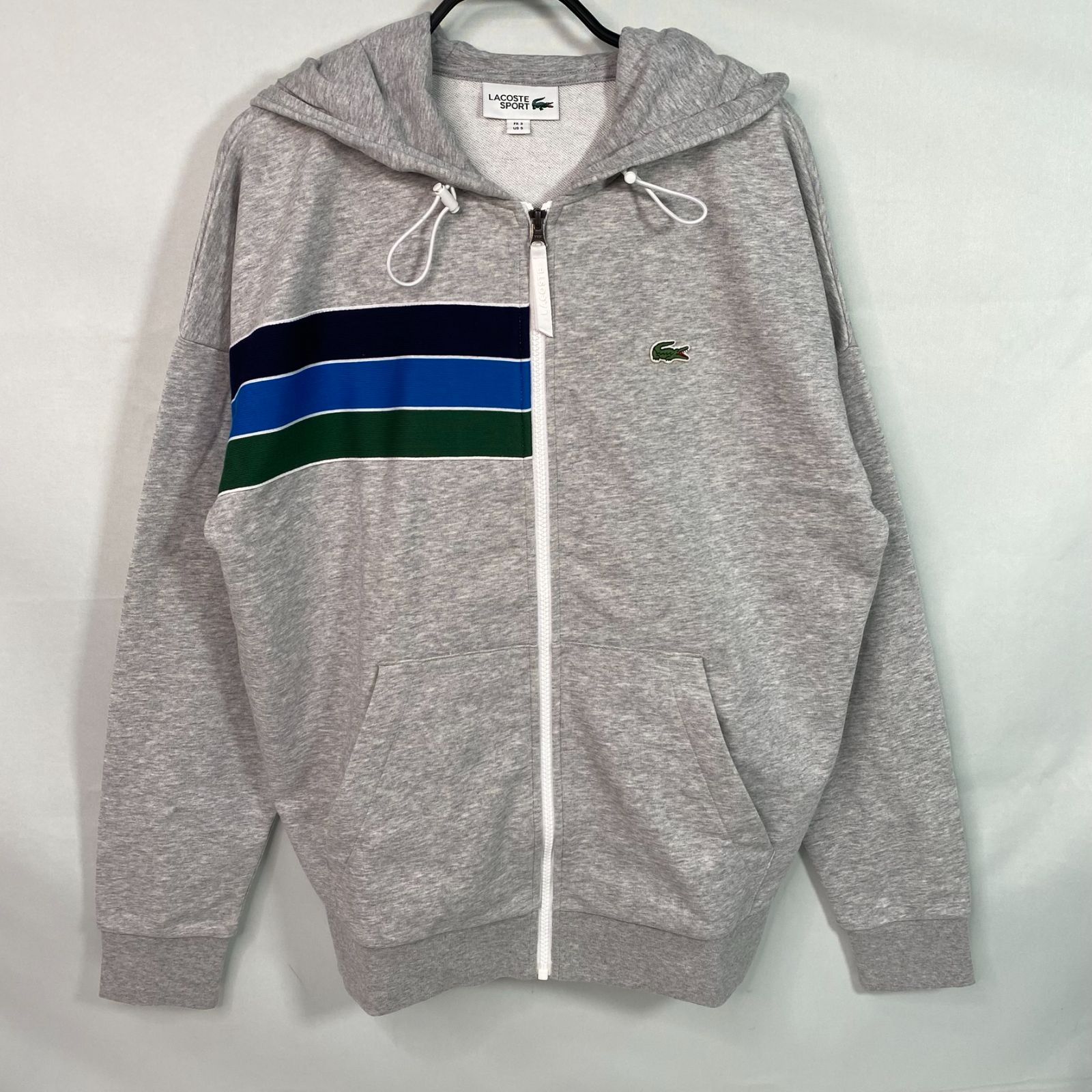 LACOSTE グレー フルジップパーカー & スウェットパンツ セット 