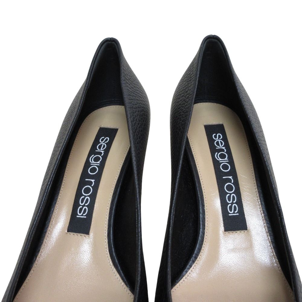 未使用 Sergio Rossi セルジオロッシ sr1 ポインテッドトゥ レザー
