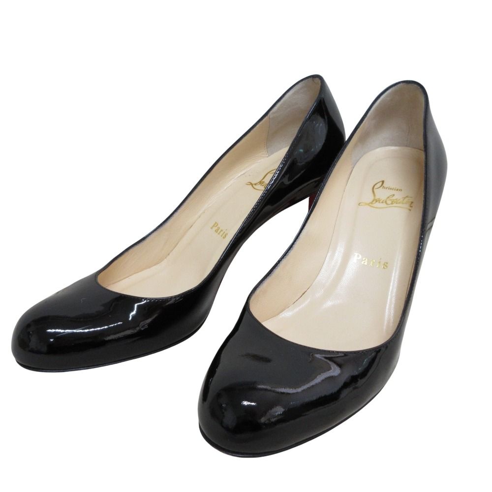 美品 Christian Louboutin クリスチャンルブタン ラウンドトゥ