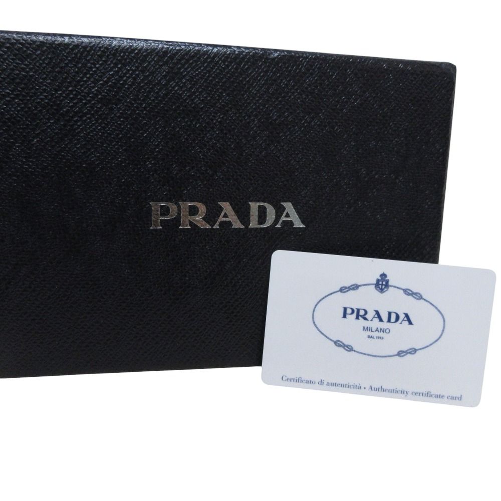  PRADA プラダ MULTIC サフィアーノレザー 2つ折り財布 ウォレット 21 ML 225 ブラウン レディース 古着 二つ折り財布 折り財布