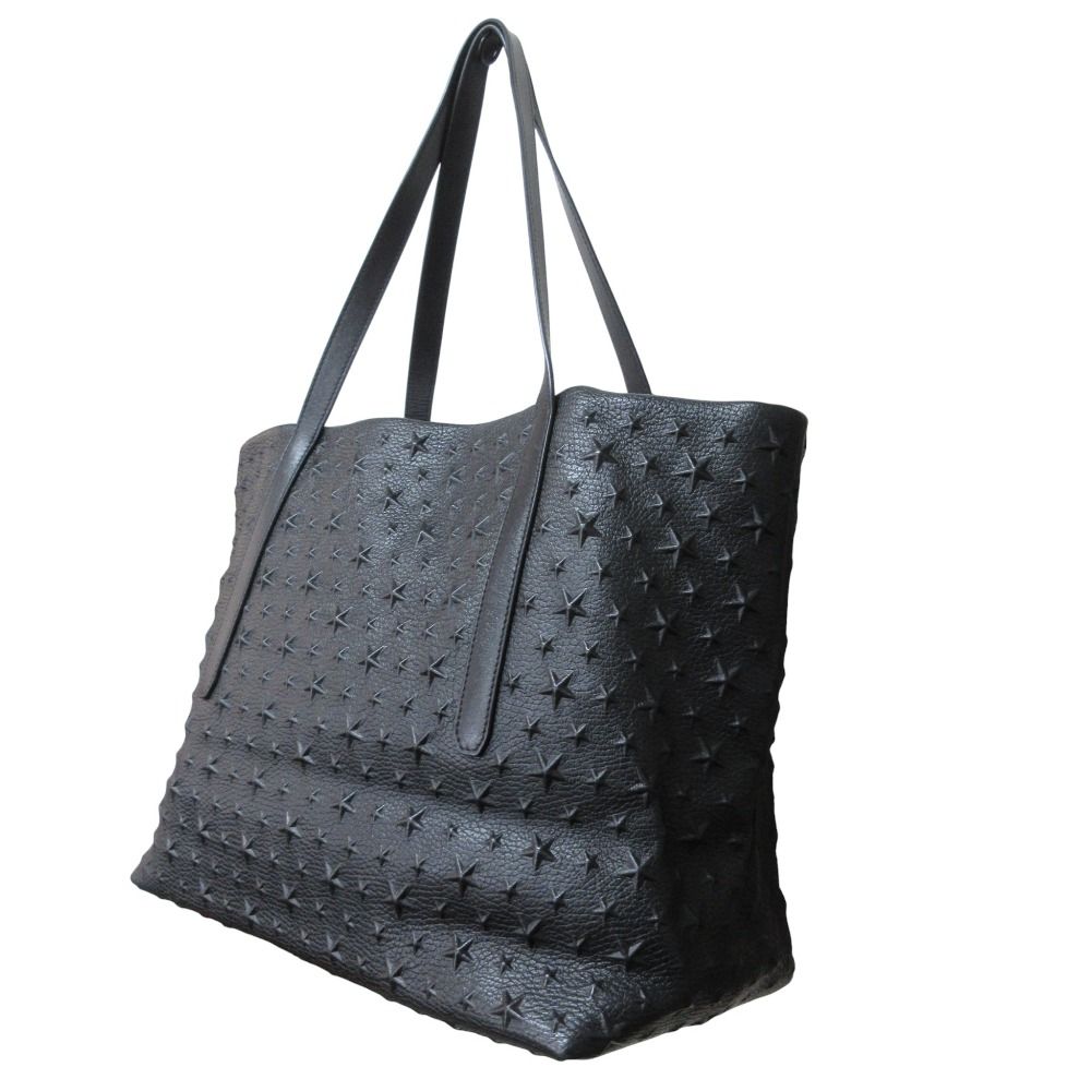 美品 ジミーチュウ ピムリコ レザー トートバッグ スタッズ A4可 大容量 美品 JIMMY CHOO ジミーチュウ ピムリコ スタッズ レザー トートバッグ