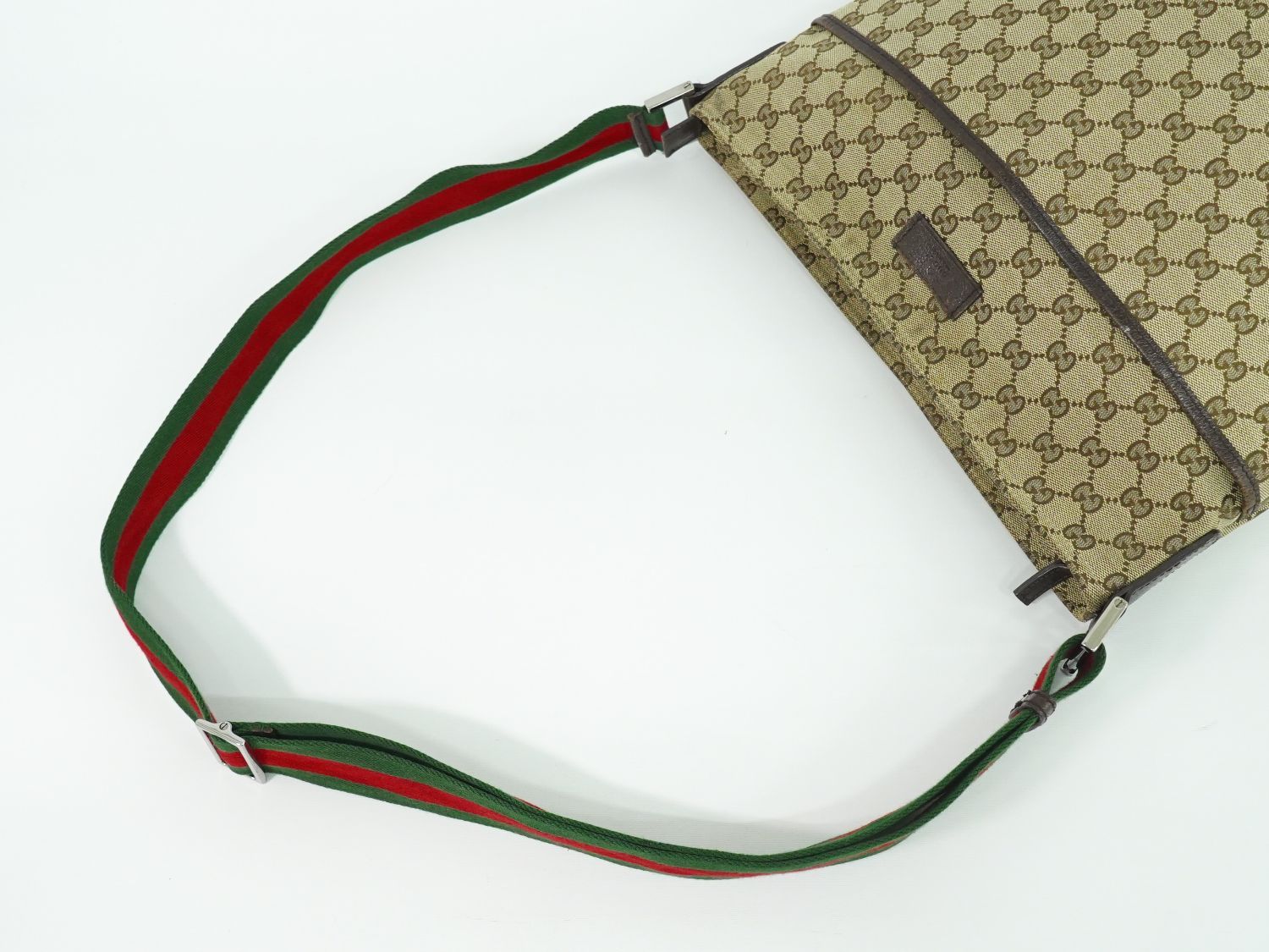 本物 グッチ GUCCI シェリーライン GGキャンバス ショルダーバッグ 