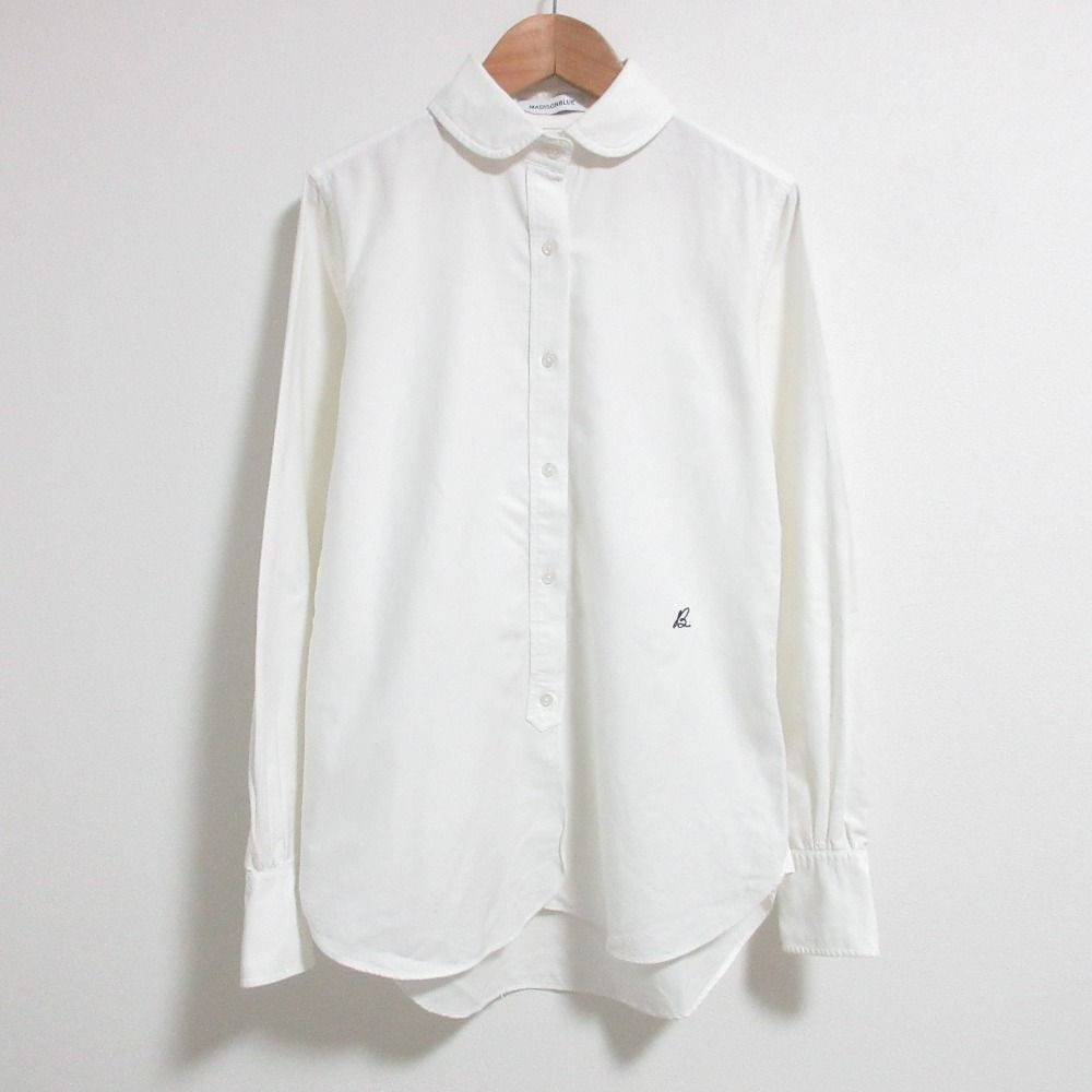MADISON BLUE マディソンブルー CHELSEA L|S SHIRT OX オックスフォードシャツ ブラウス MB 999-5011 ホワイト レディース 古着