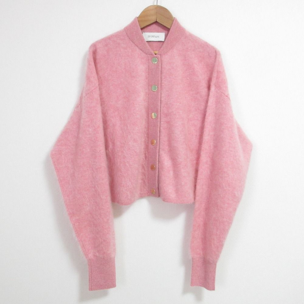 25 AW スポーツマックス マックスマーラ ERCOLE カシミアニット ジャケット Sサイズ ピンク レディース 古着