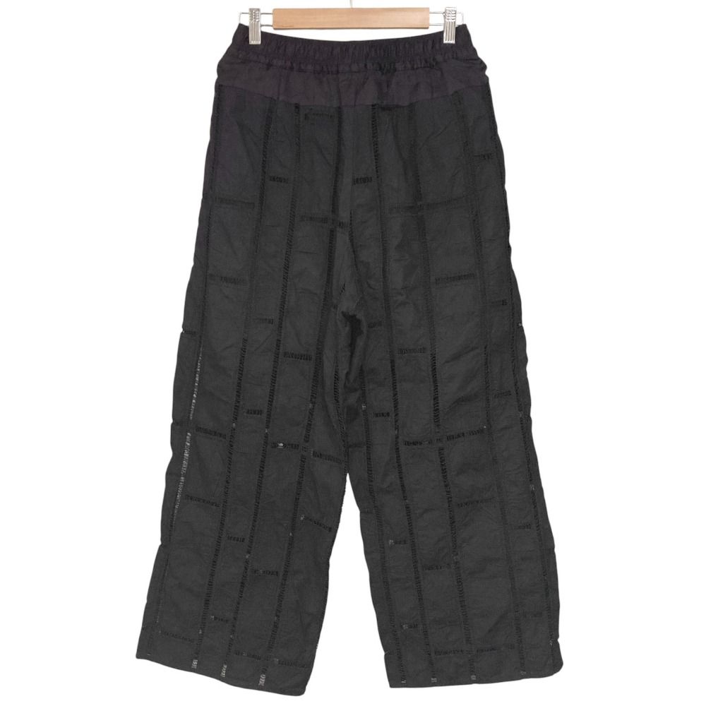 25 SS Curensology カレンソロジー エンブロイダリー イージーパンツ サイズF ブラック レディース 古着
