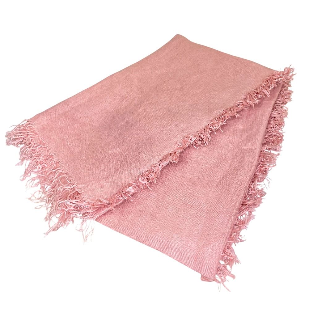 ASAUCE MELER アソースメレ ロンハーマン別注 リネン大判ストール ショール ピンク レディース 古着