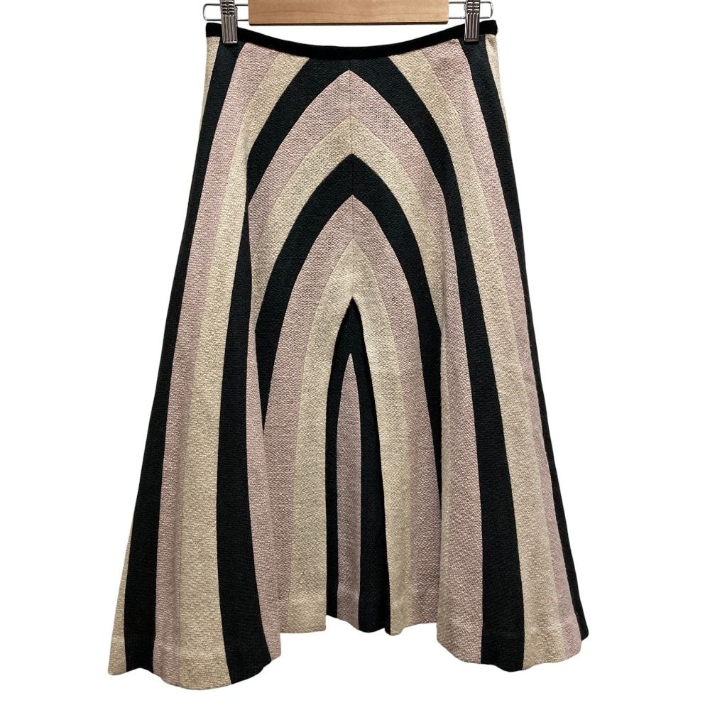 mina perhonen ミナペルホネン bavarois カシミヤブレンド スカート ブラック ピンクベージュ レディース 古着