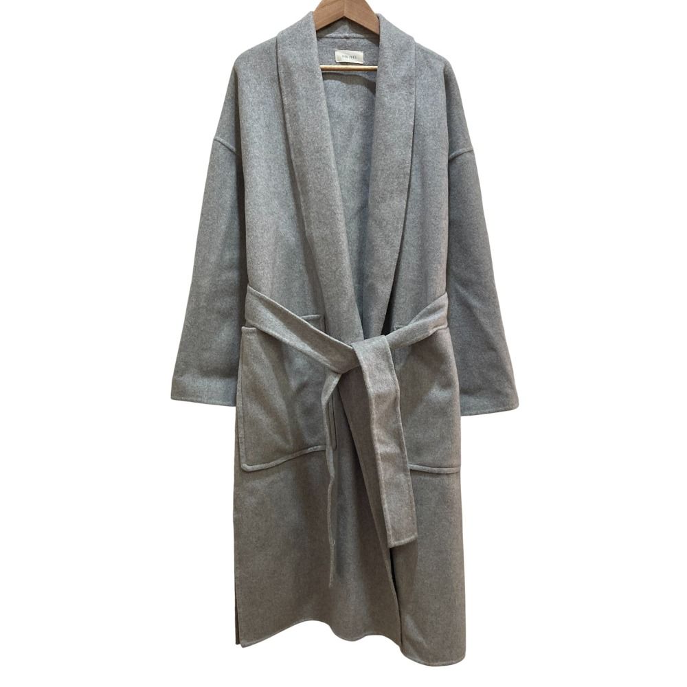 DES PRES デプレ トゥモローランド ダブルフェイスメルトンビーバー ショールカラーコート サイズF グレー レディース 古着