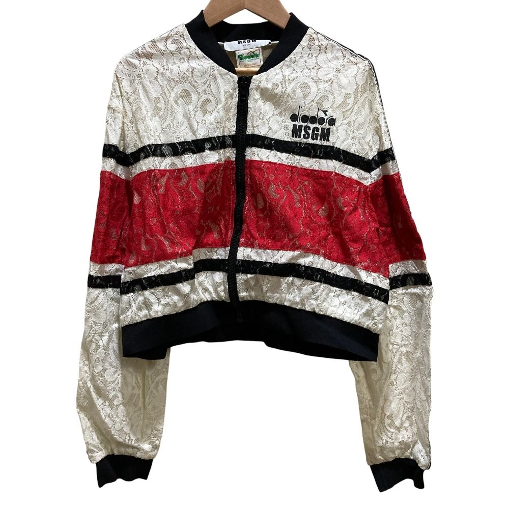 MSGM エムエスジーエム ディアドラ コラボ レース ジャケット サイズ44 ホワイト レディース 古着
