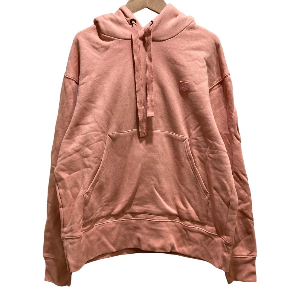Acne Studios アクネストゥディオズ FERRIS FACE 裏起毛 プルオーバー パーカー Lサイズ ピンク メンズ レディース 古着