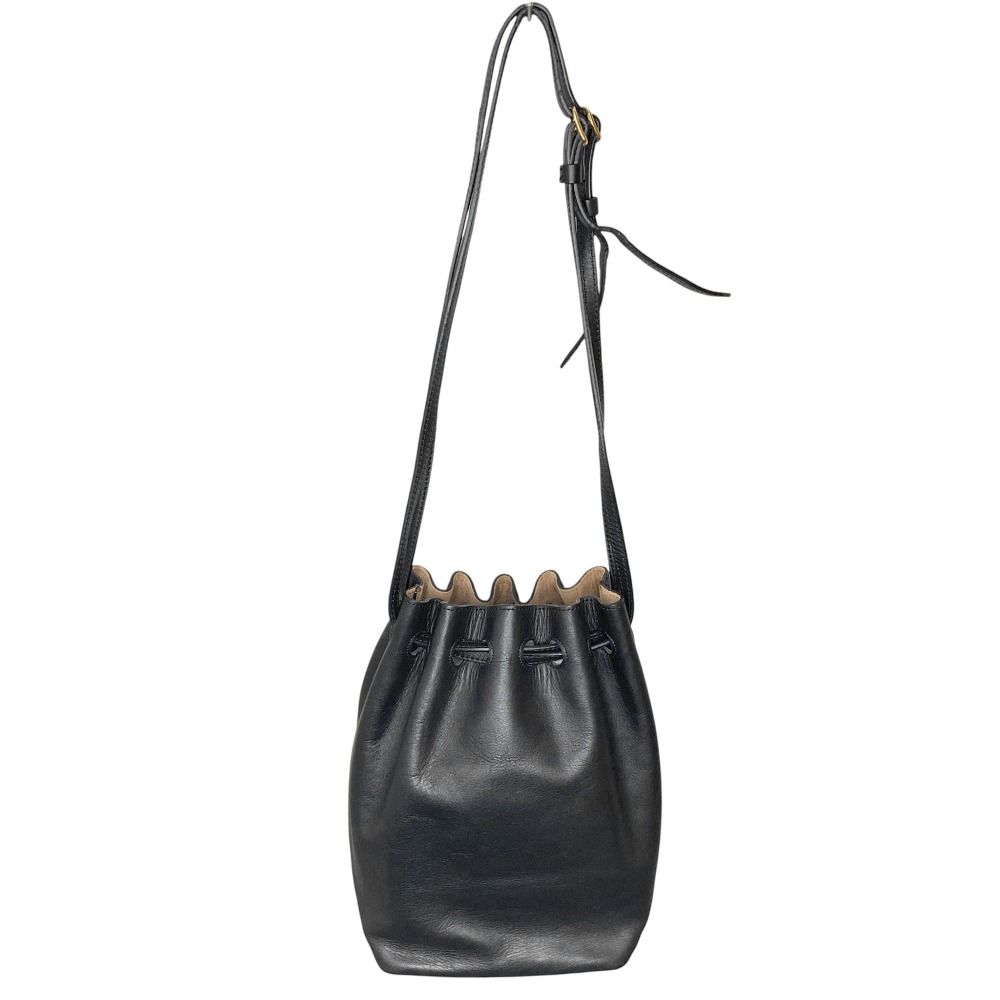 MARY AL TERNA メアリオルターナ 巾着 ドローストリング ショルダーバッグ ブラック レディース 古着