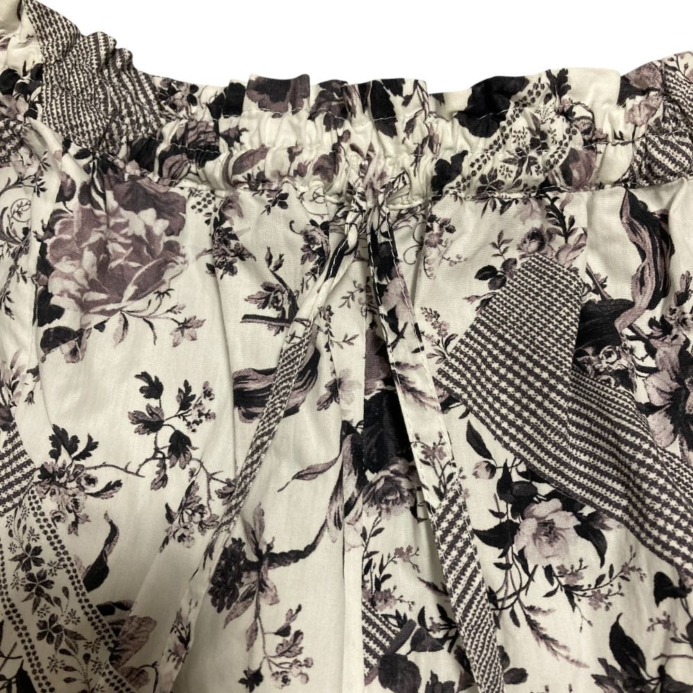 未使用 PINK HOUSE ピンクハウス フラワープリント 裾レース ロング