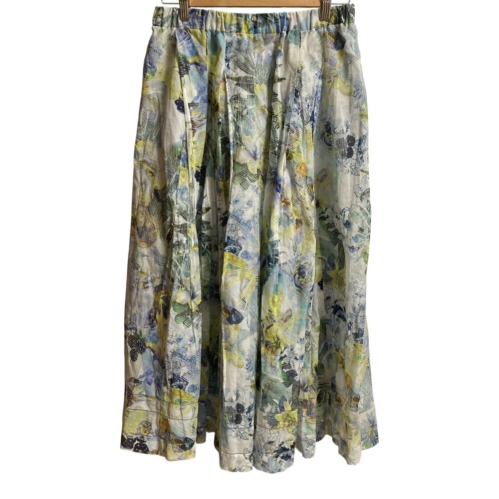 インゲボルグ フラワープリント ロング イージースカート A 2272 FS 502 マルチカラー レディース 古着