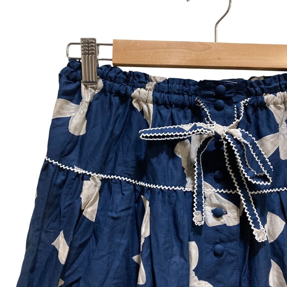 良品 PINK HOUSE ピンクハウス ベルベットリボンプリントスカート  