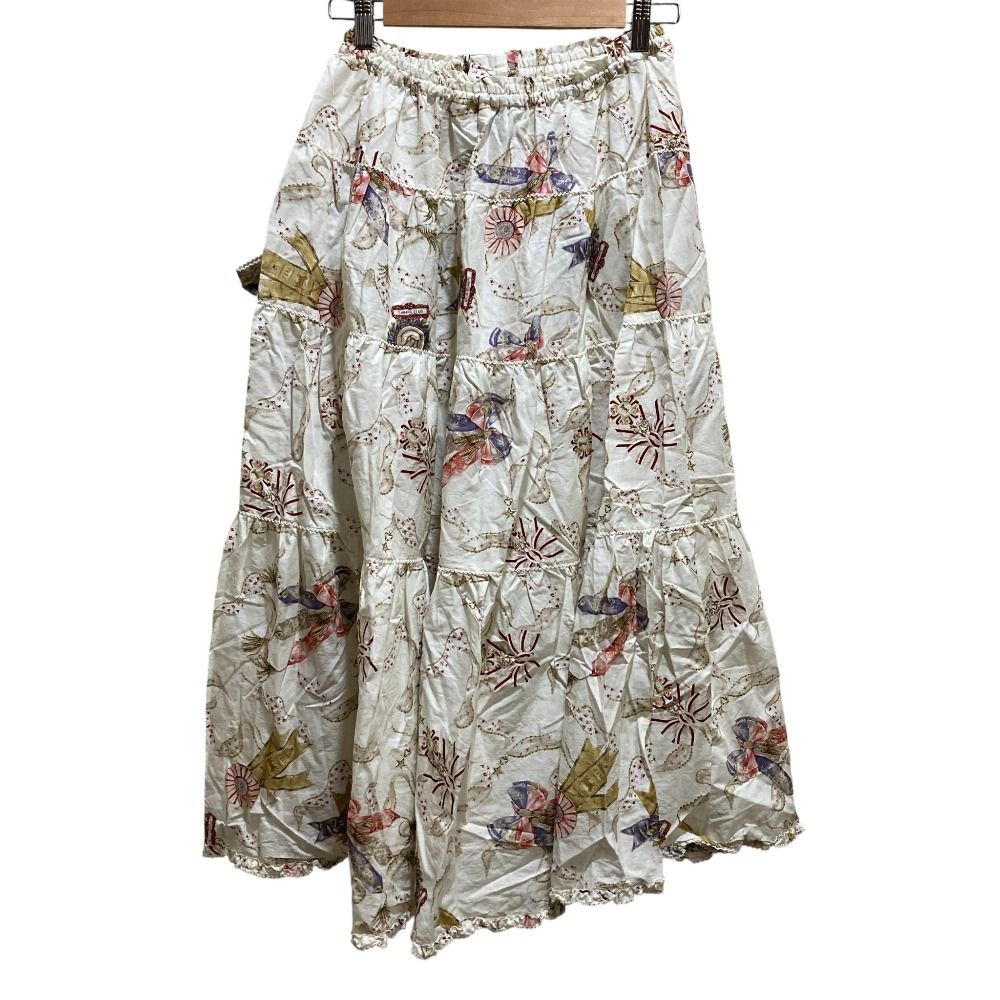 美品 PINK HOUSE ピンクハウス ロゼットプリントスカート A2141FSY061  