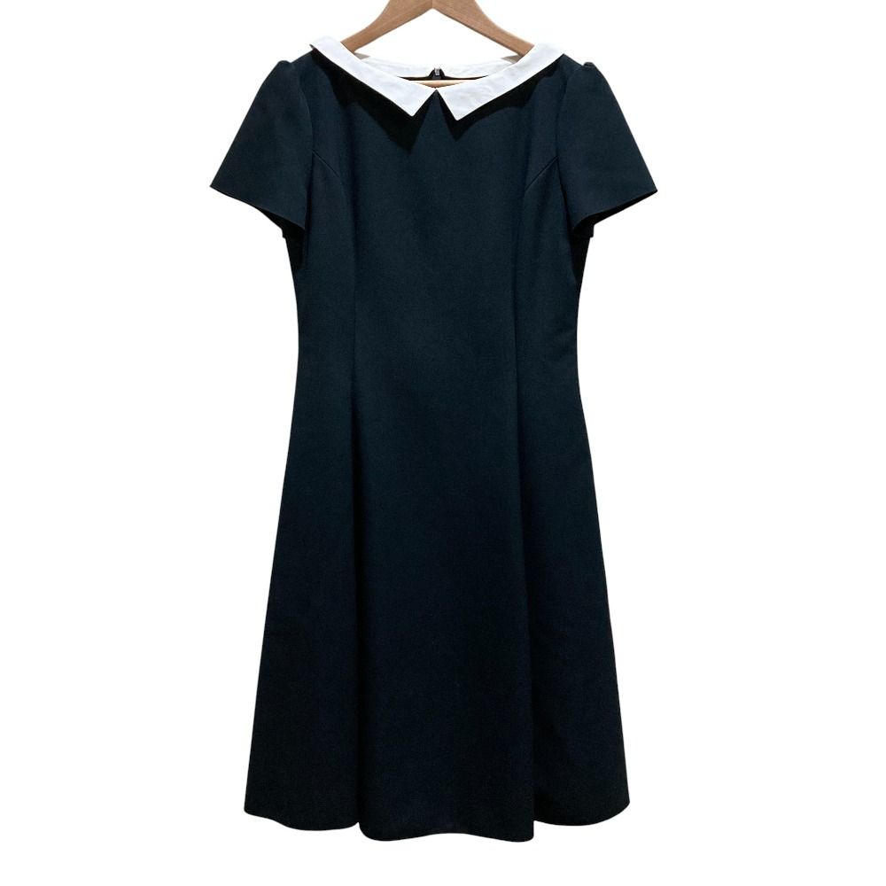 FOXEY YORK フォクシーニューヨーク ショートスリーブ 襟付きドレス ワンピース 41015 サイズ40 ネイビー レディース 古着