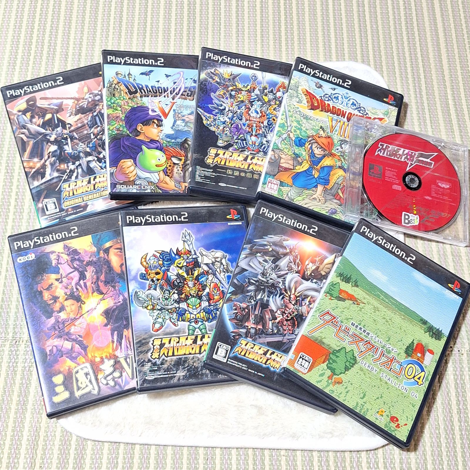 プレステ2ソフト9枚 ドラゴンクエストV/ドラゴンクエストVⅢ/ダービー 
