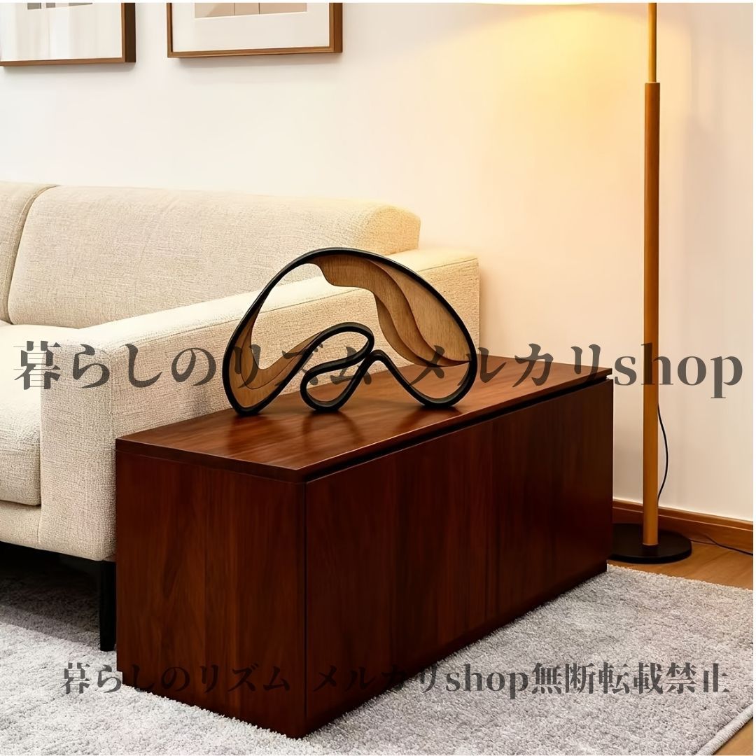 オブジェ 置物 手作り 木製 抽象脳彫刻像 多部品 ミニマリスト 神経