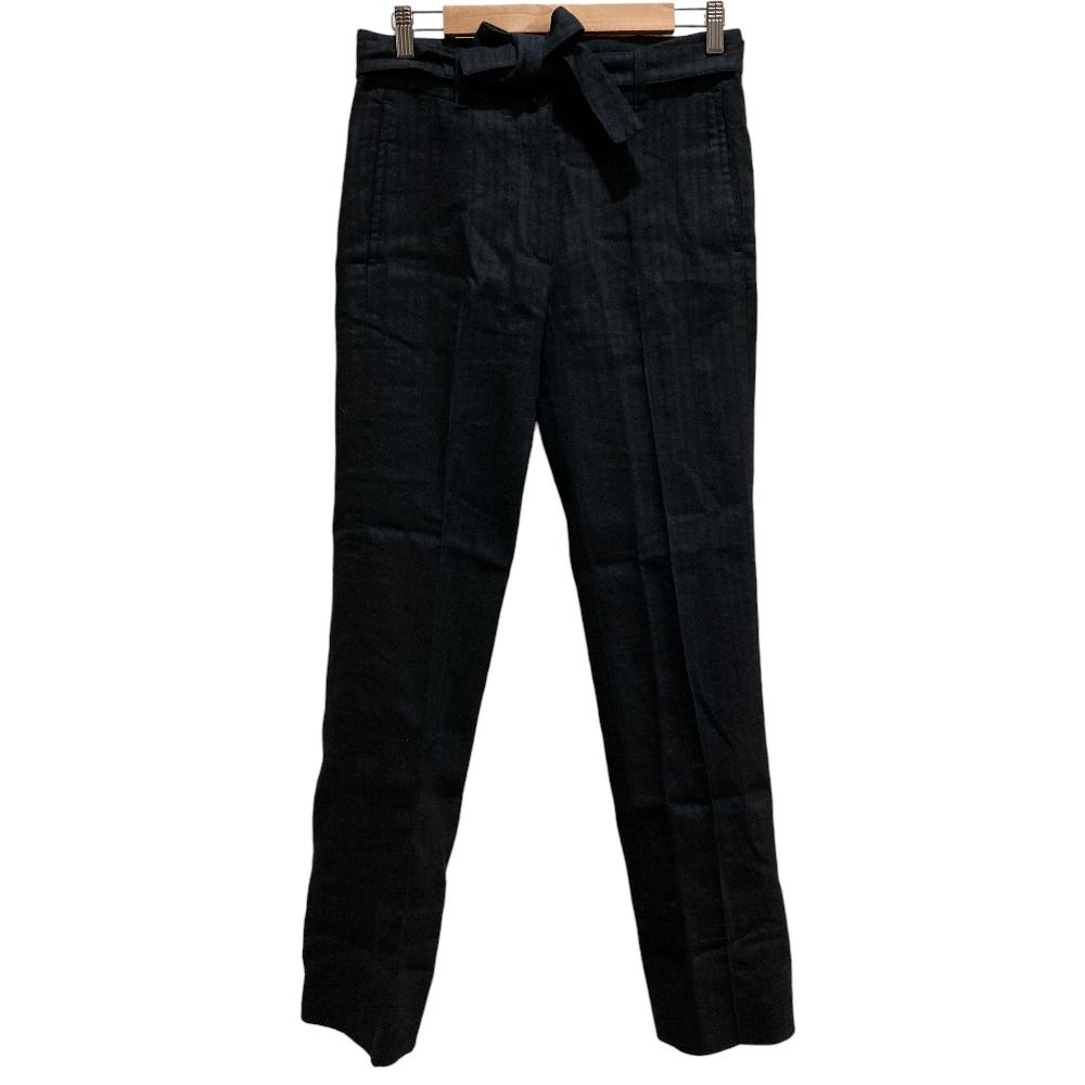 Ann Demeulemeester アンドゥムルメステール 黒タグ 本人期 シャドーストライプ スラックスパンツ サイズ34 ブラック レディース 古着