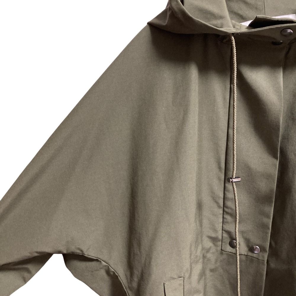 ヴァシュモン リサイクルシェルタフタ アノラック ポンチョ コート VF-03-601 サイズF カーキ レディース 古着