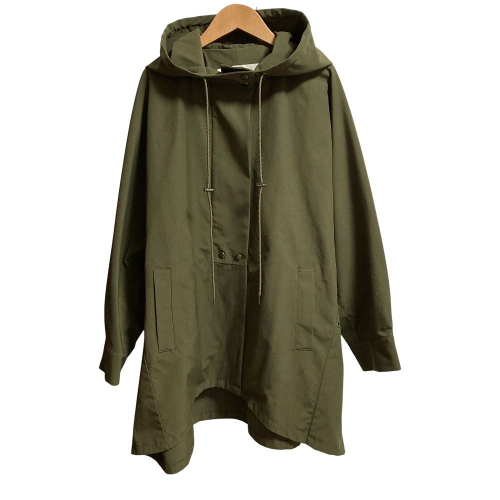 ヴァシュモン リサイクルシェルタフタ アノラック ポンチョ コート VF-03-601 サイズF カーキ レディース 古着