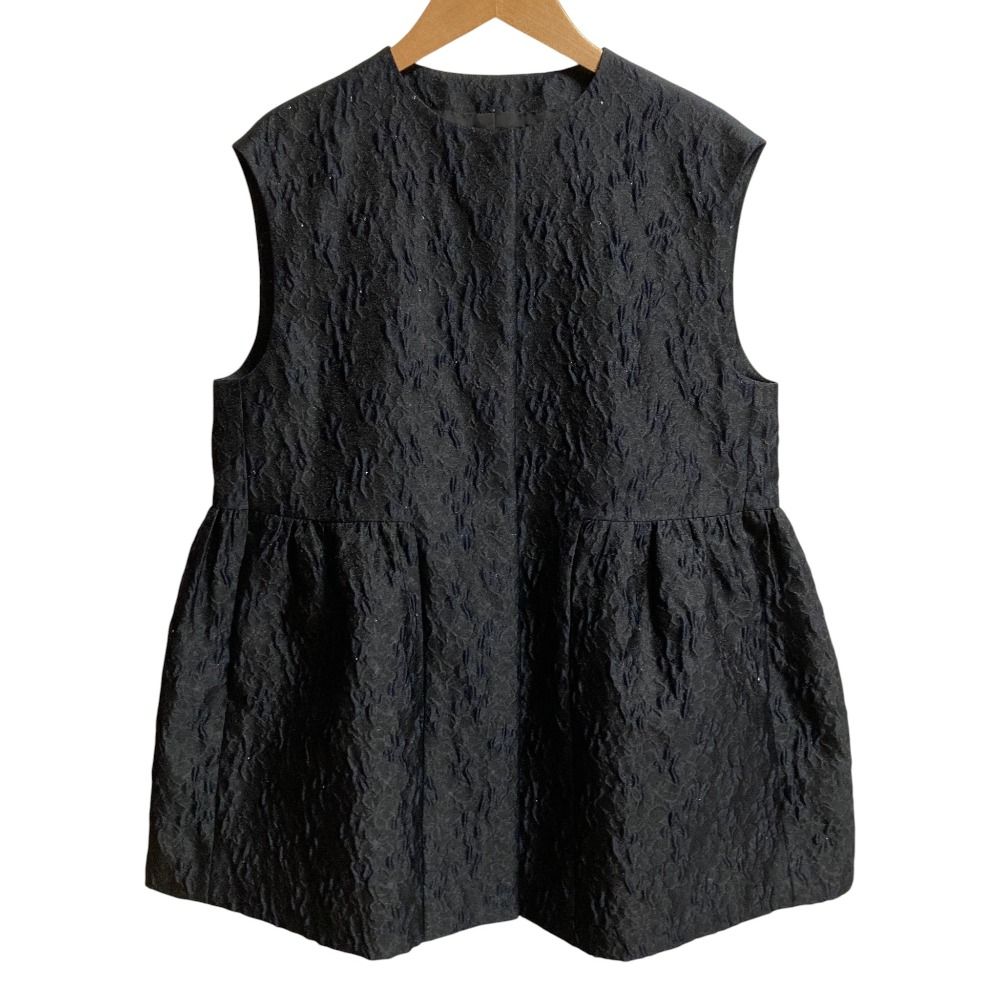 UNITED ARROWS ユナイテッドアローズ ツートーン ジャガード ベスト 1522-199-2988 ネイビー レディース 古着