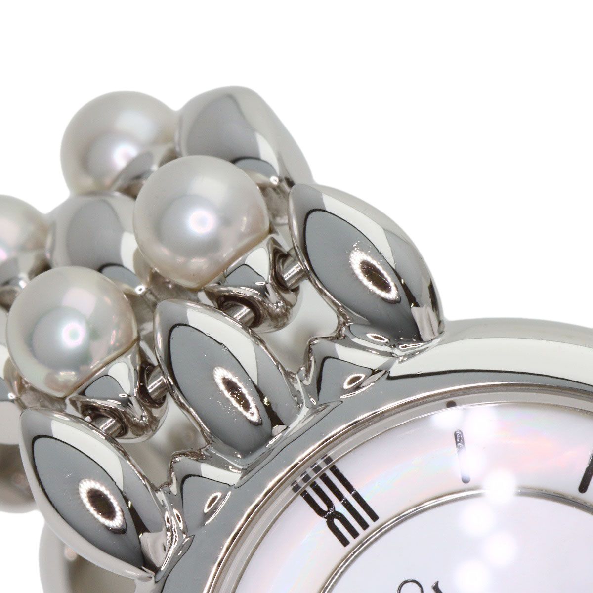 ミキモト 1 F 20-HAFO パールウォッチ 腕時計 SS SSxパール レディース シーズンレス パフスリーブ
