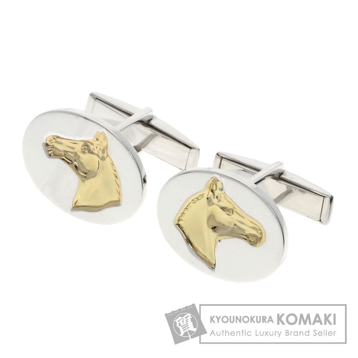 TIFFANY-Co. ティファニー 馬モチーフ カフス SV K 18 YG メンズ