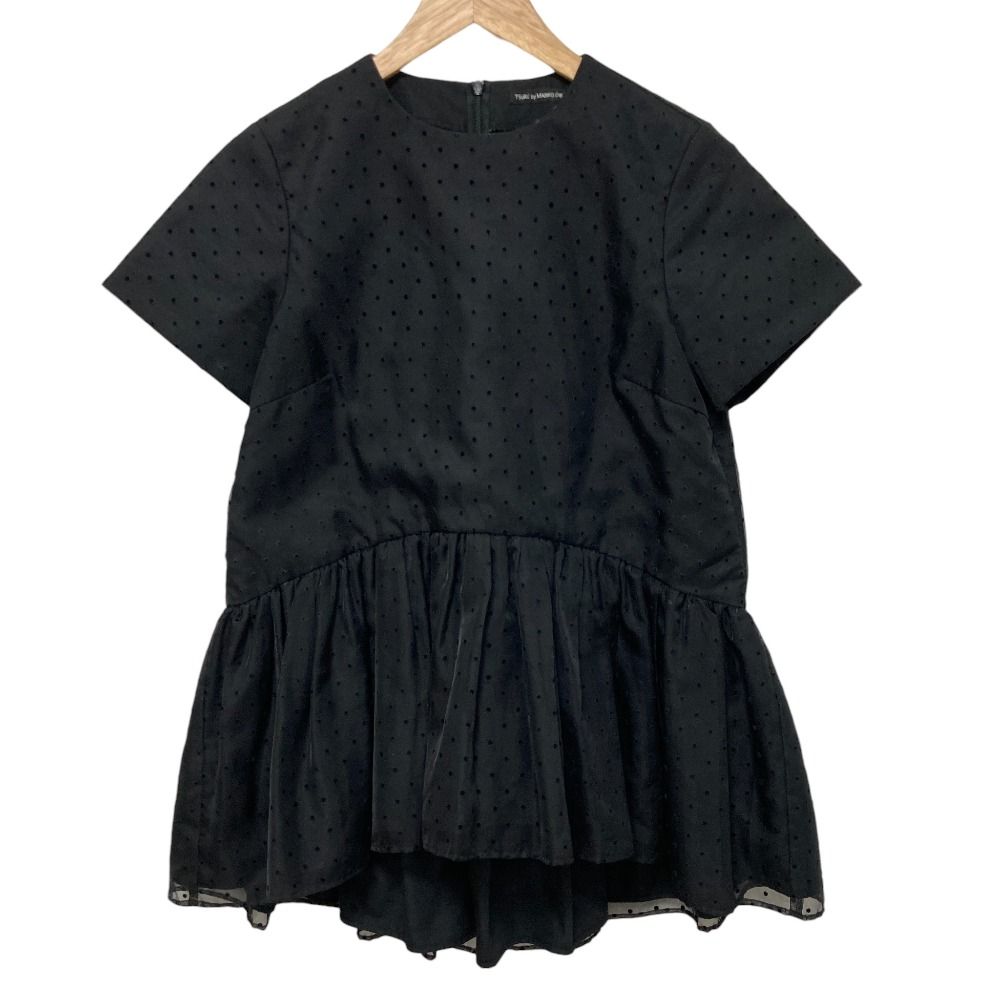 ツルバイマリコオイカワ Satine ペプラムトップス チュール ドット ツルバイマリコオイカワ Satine ペプラムトップス チュール ドット