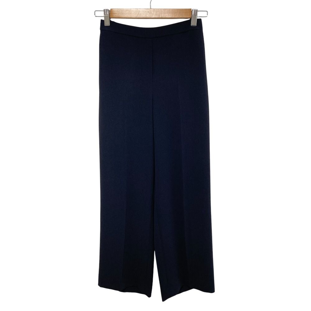 24 SS Theory セオリー SYNTHETIC CREPE ワイド イージーパンツ サイズXS ブラック レディース 古着