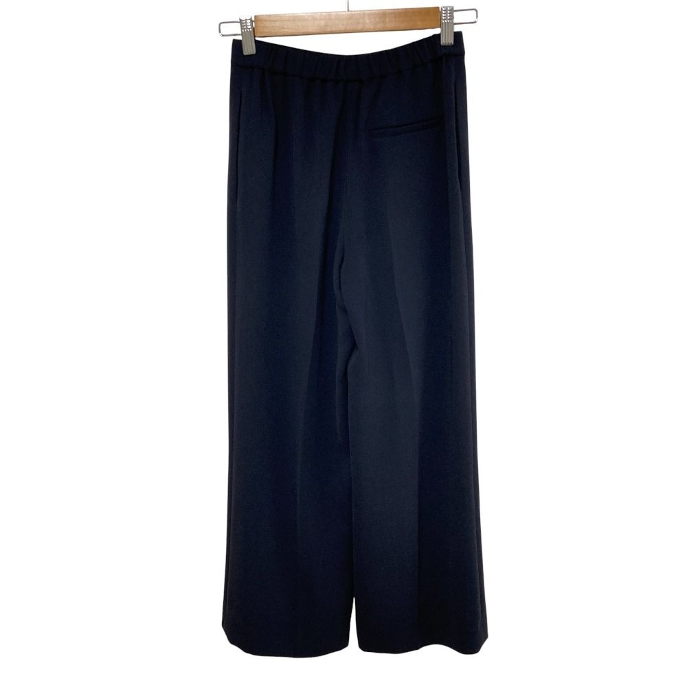 24 SS Theory セオリー SYNTHETIC CREPE ワイド イージーパンツ サイズXS ブラック レディース 古着