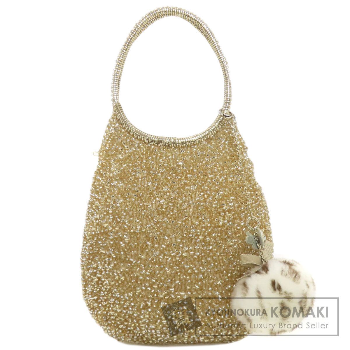 ANTEPRIMA アンテプリマ ワイヤーバッグ ファーチャーム ハンドバッグ PVC レディース