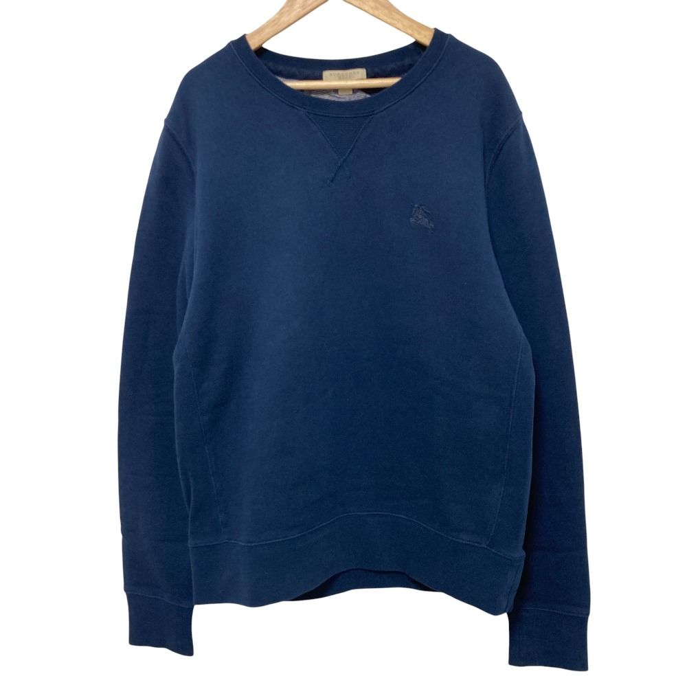 BURBERRY BRIT バーバリーブリット 裏起毛 スウェットトレーナー サイズM ネイビー メンズ 古着