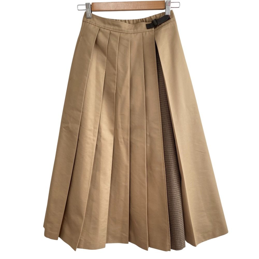 25 SS LONDON マッキントッシュロンドン ハイブリッドギャバジンスカート サイズ36 ベージュ レディース 古着