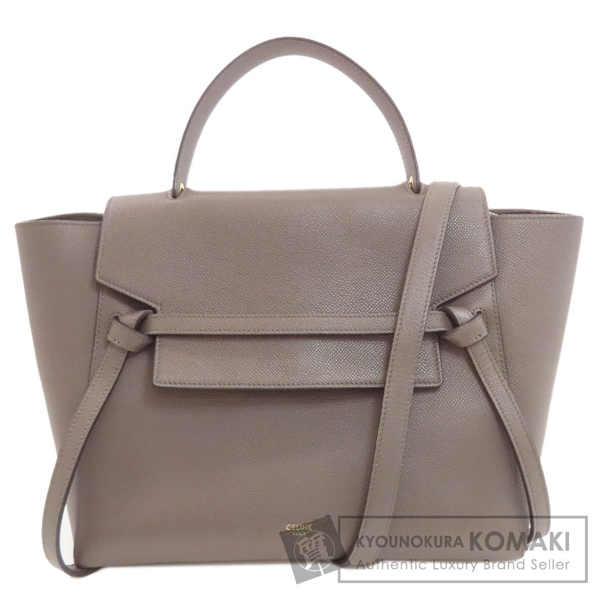 CELINE セリーヌ ベルトバッグ 2 WAY ハンドバッグ カーフ レディース