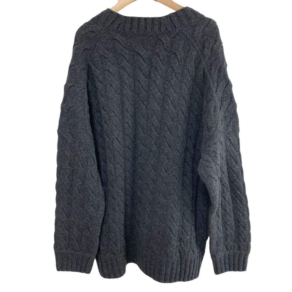 美品 23AW Theory セオリー FELTED WOOL CASH CABLE CARDI G カシミヤ