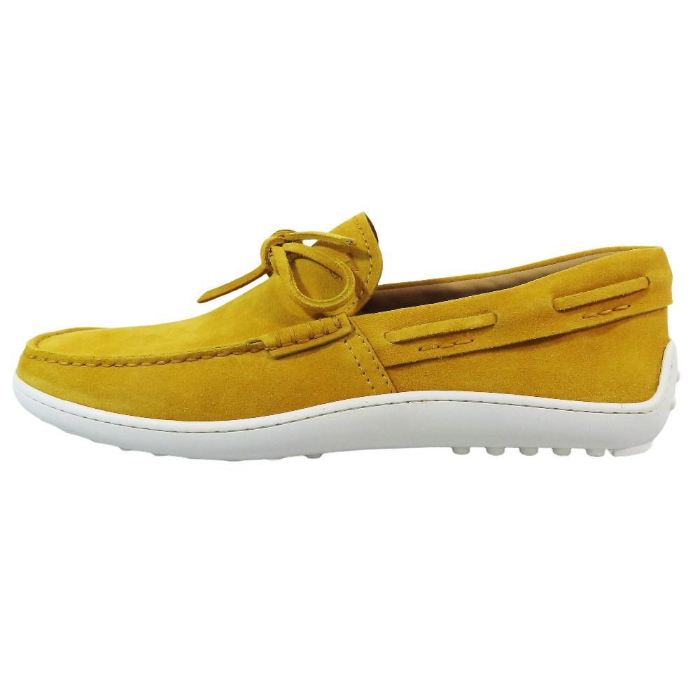 ♥ TOD S トッズ GUSCIO 15 C ゴンミーニ ローファー ドライビングシューズ スリッポン スエード レザー 6 マスタード メンズ 古着