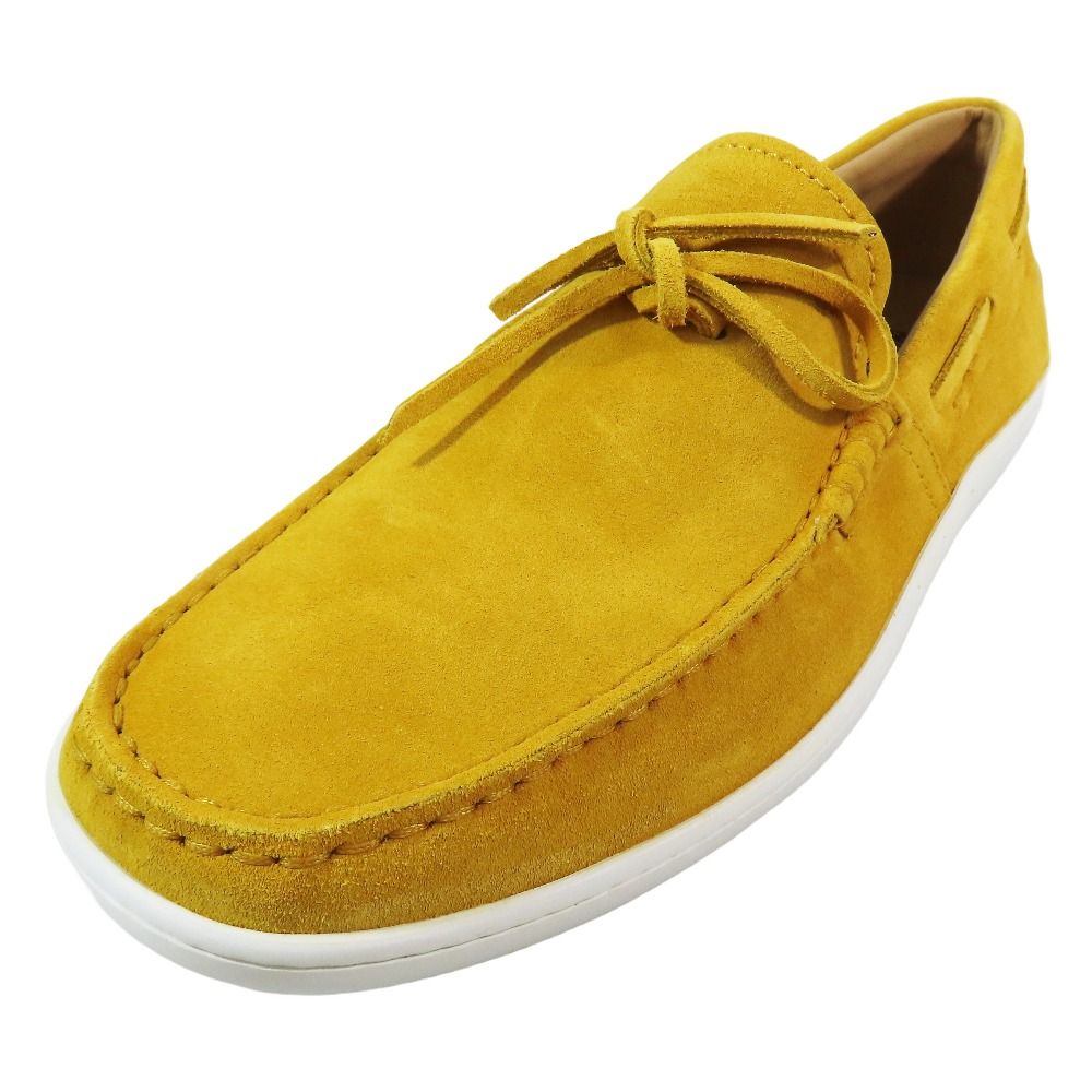 ♥ TOD S トッズ GUSCIO 15 C ゴンミーニ ローファー ドライビングシューズ スリッポン スエード レザー 6 マスタード メンズ 古着